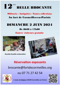BELLE BROCANTE DANS LE FORT DE CORMEILLES EN PARISIS