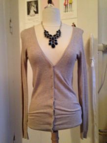 gilet gris beige
