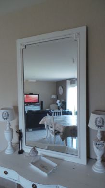 miroir blanc cassé 131 x 81 cm