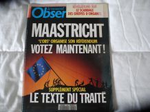 Le Nouvel Observateur Juin 1992 texte du traité de Maastricht