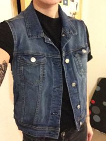 Veste sans manche denim Mango