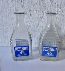 2 ANCIENNES CARAFES PASTIS 45 ET PERNOD