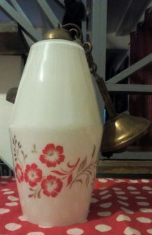 Lustre en Opaline blanc - vintage 60