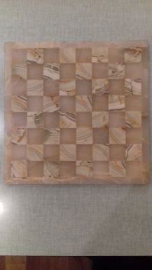 Plateau en marbre pour jeu d'échecs