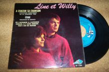 DISQUE 45 TOURS 4 TITRES LINE ET WILLY annees 60 