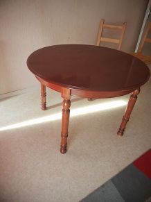 table ronde convertible en bois