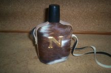 FLASH EN VERRE RECOUVERT PEAU CHEVRE N DE NAPOLEON + SANGLE 