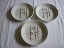 3 assiettes creuses Tiffany Italy