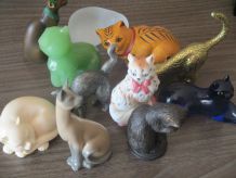 Chats en céramique de Franklin Mint de 1986