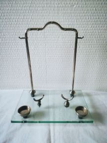 Support en verre et métal 