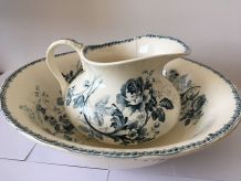 Broc et vasque céramique Terre de Fer Boulanger XIXè siècle