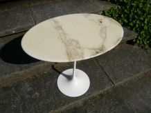 tables ovales Arabescato dessus marbre. Made in Italy