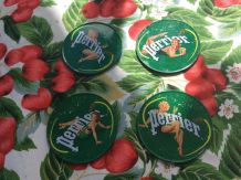 Boîte de 4 Sous verres vintage de la marque Perrier