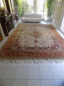 Grand Tapis ancien Indo Persan fait main 3.80 x 3m