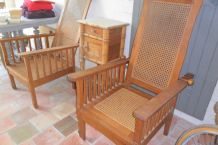 Paire fauteuils 1920 origine Madagascar