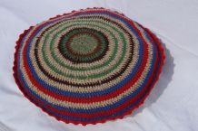 Coussin crochet vintage
