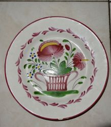 ASSIETTES KG LUNEVILLE PANIER FLEURS