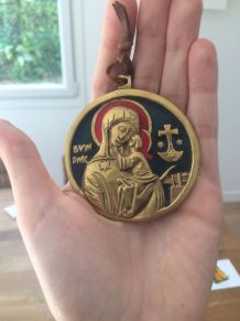 Médaille en bronze vierge à l'enfant