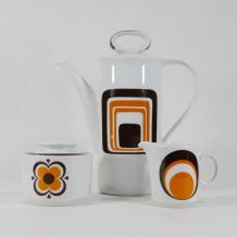 Service à café en porcelaine 70s