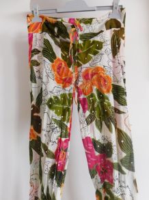 Pantalon vintage fleuri