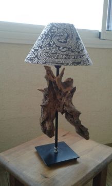 Lampe design bois 