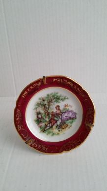 Assiette dinette porcelaine coll scene galante fragonard