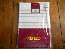 KENZO TAIE OREILLER  31X42 NEUVE BLANC RAYURES 