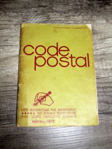 Livret Code Postal édition 1972
