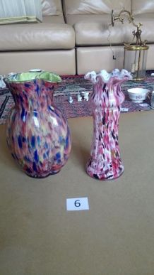 2 vases en verre