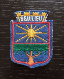 Écusson en tissu Beaulieu sur mer  5x6,5 cm
