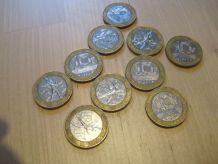 lots de 11 pieces francs .10 de  10 francs .1 de 20 francs 