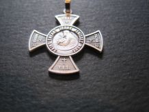 médaille croix SAINT ANTOINE métal blanc ancienne fab France