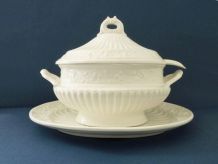 Ancienne soupière et sa louche en céramique céramique italie