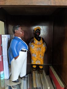 Statuettes africaines dites Colons en couple