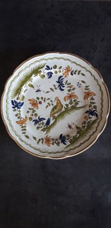 Assiette Vintage reproduction Vieux Moustiers 18 éme siécle