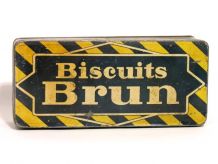 Boite Biscuit Brun 1930 pour Collection de Boites Anciennes