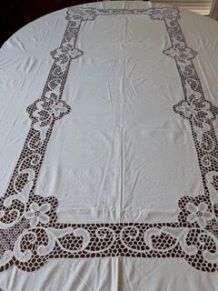 Nappe Coton Et Dentelle Faite Main De Burano