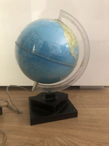 Petit Globe terrestre lumineux années 60
