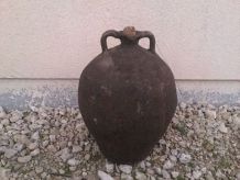 Pot ´´Amphoré ´ Ancien Terre Cuite Noire