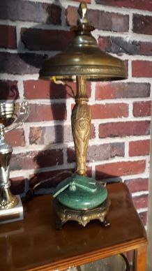 lampe art nouveau poterie  signee 