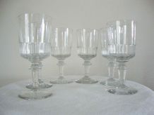 Set 6 petits verres cristal coloré