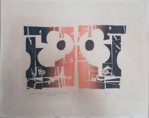 Lithographie de V. Rougié épreuve d'essais 1973