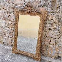 Miroir ancien doré de style Louis XV 