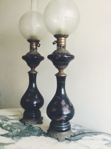 Paire lampes Napoléon III
