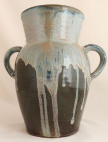 Vase pot en grès émaillé, vintage