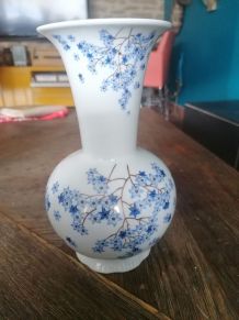 Vase porcelaine bleu et blanc 