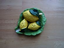 Service à condiments feuille et citrons