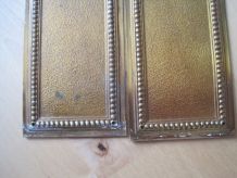 2 plaques de protège porte en cuivre 