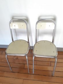 Lot de 2 chaises formica vintage
