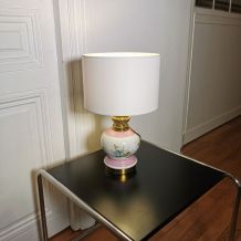 Lampe à pétrole décors Moustiers 